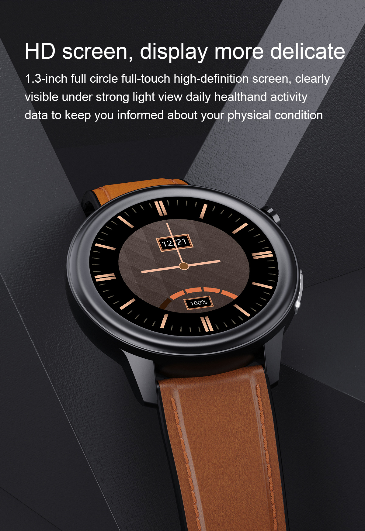 E80 Blood Oxygen ECG Temperature Smart Watch