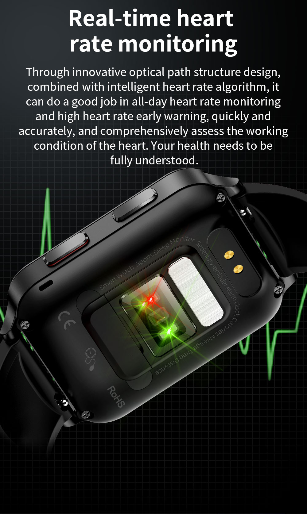 S6 Air Pump Blood Pressure Smart Watch