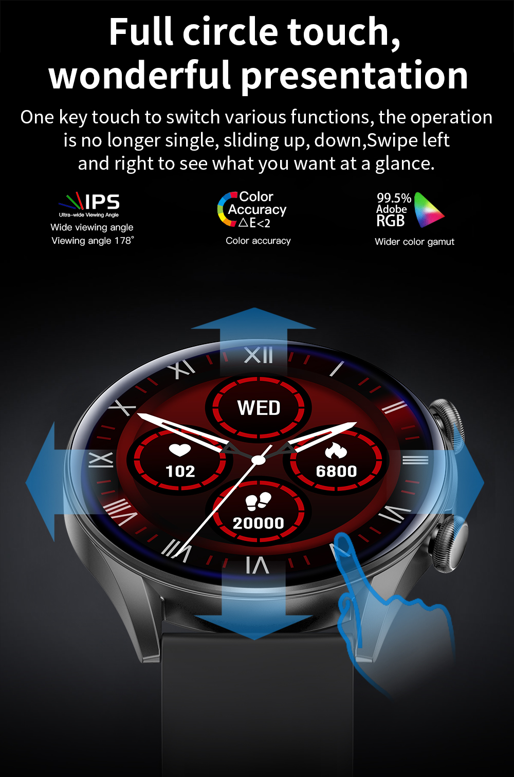 T32S Fashion Call Temperature smart watch 