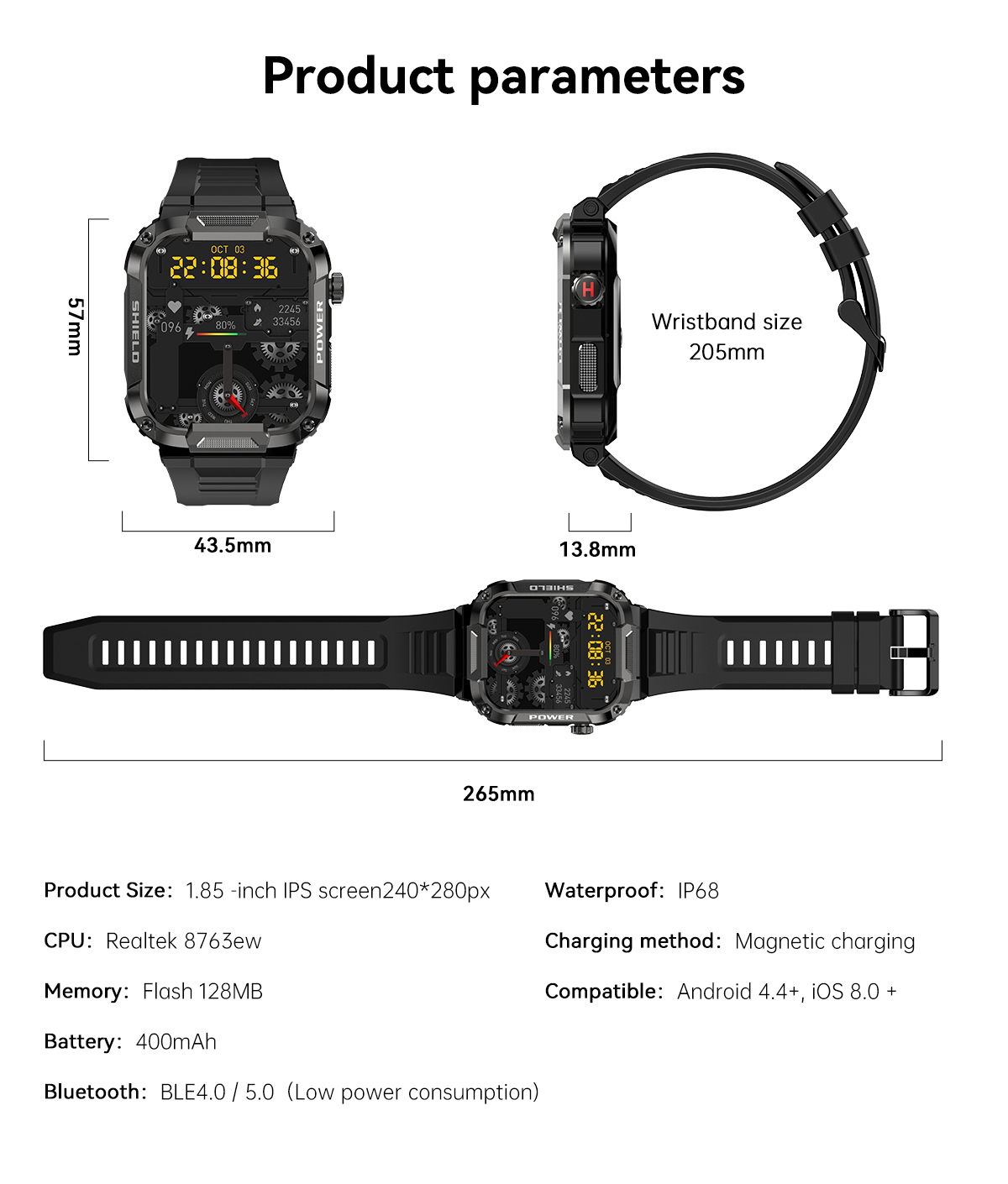MK66 HD Waterproof Sports Smart Watch Manufacturer 