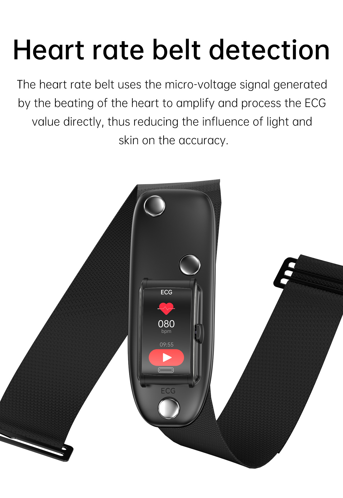 E600 ECG PPG Blood Oxygen Medical Health Smart Bracelet