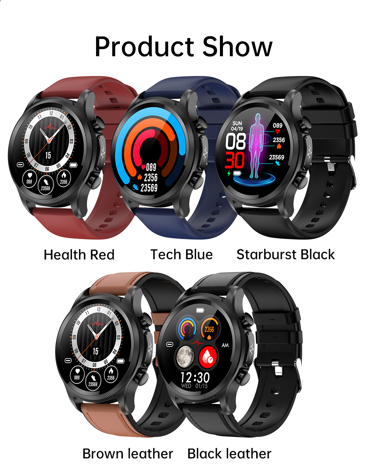 E400 Blood Glucose ECG With Chest Intimate Electric Tape Smart Watch