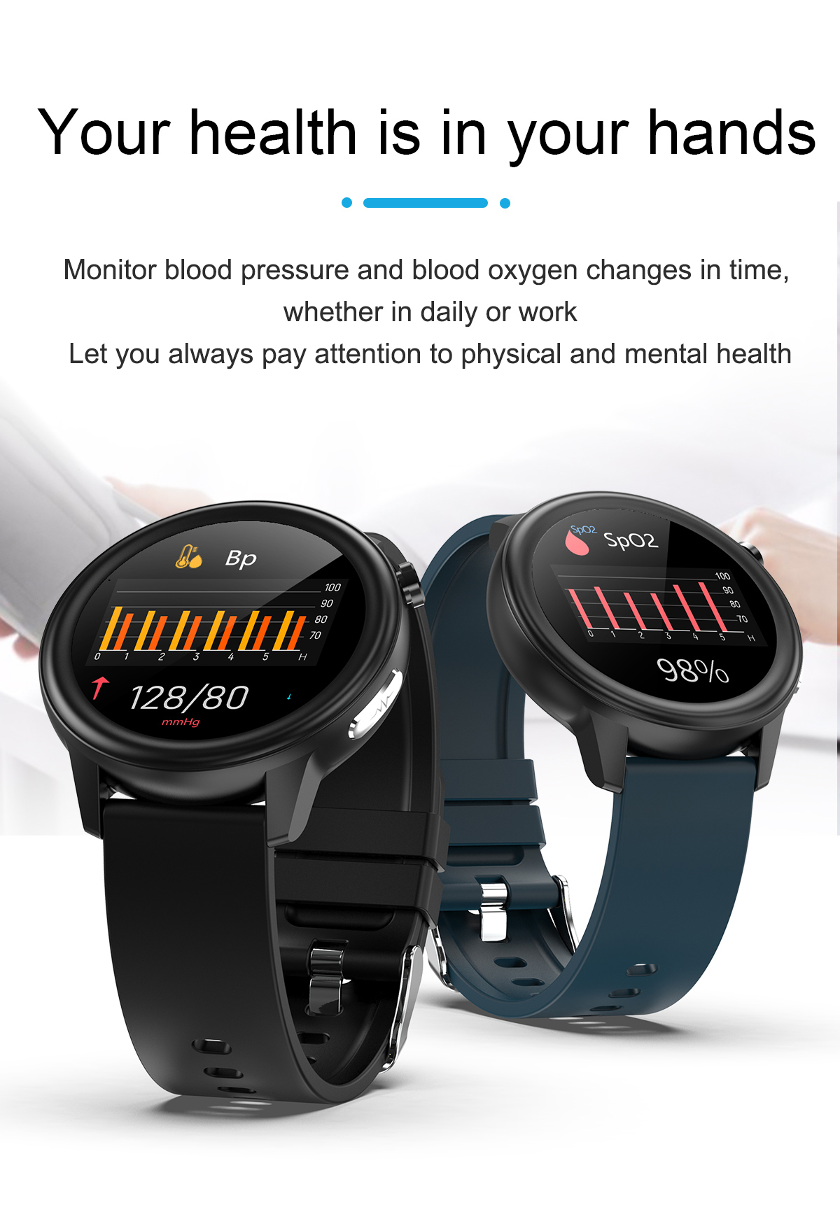 E80 OEM ECG Health Smart Watch manufacturing