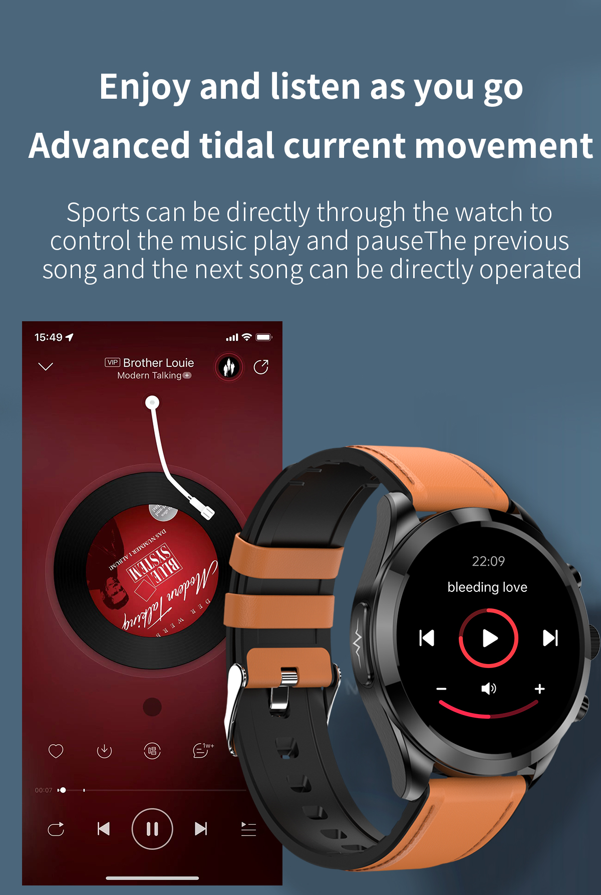 ET440 HRV Bluetooth Talk ECG Healthy Smart Watch